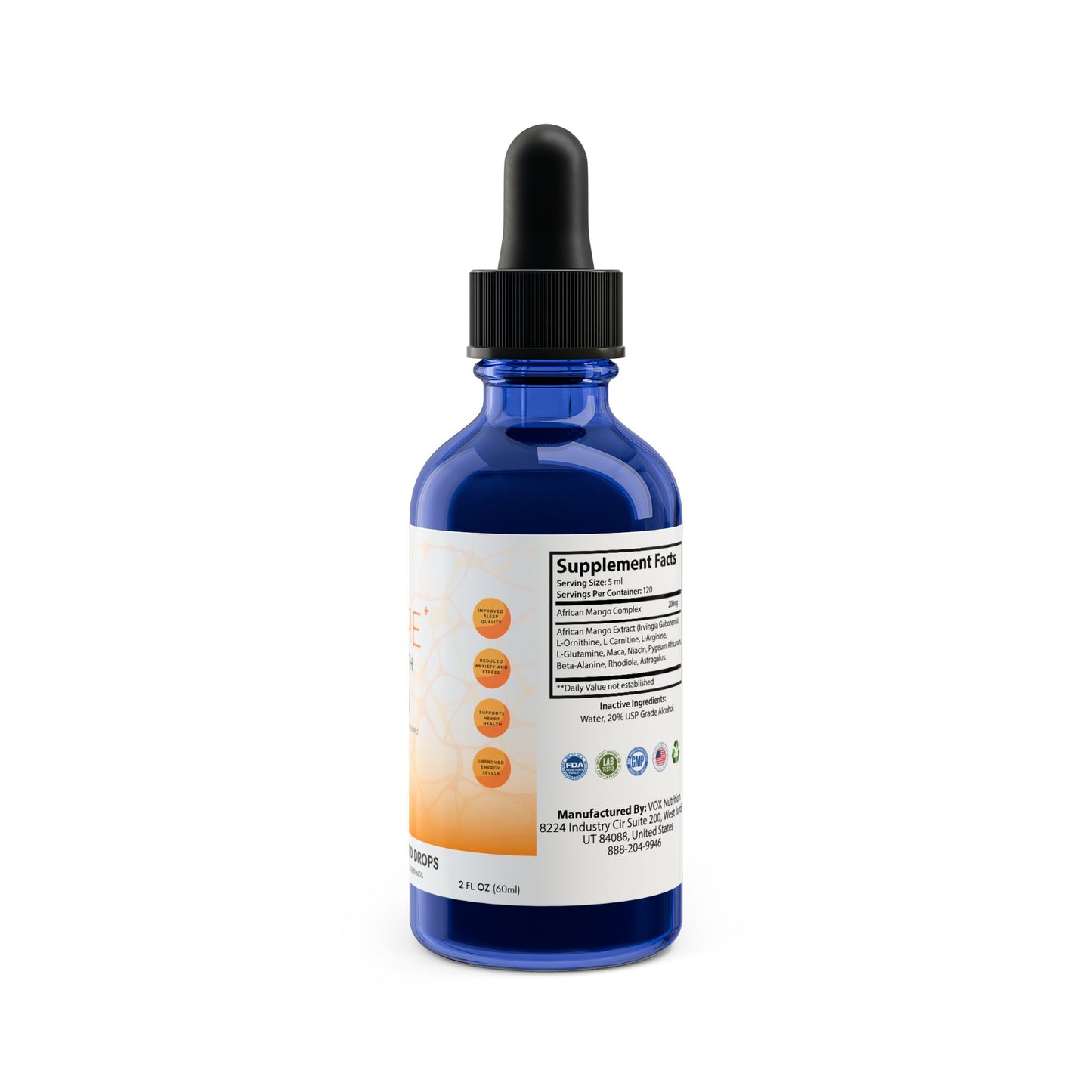 African Mango Drops Supplement (60ml, 2fl.oz)