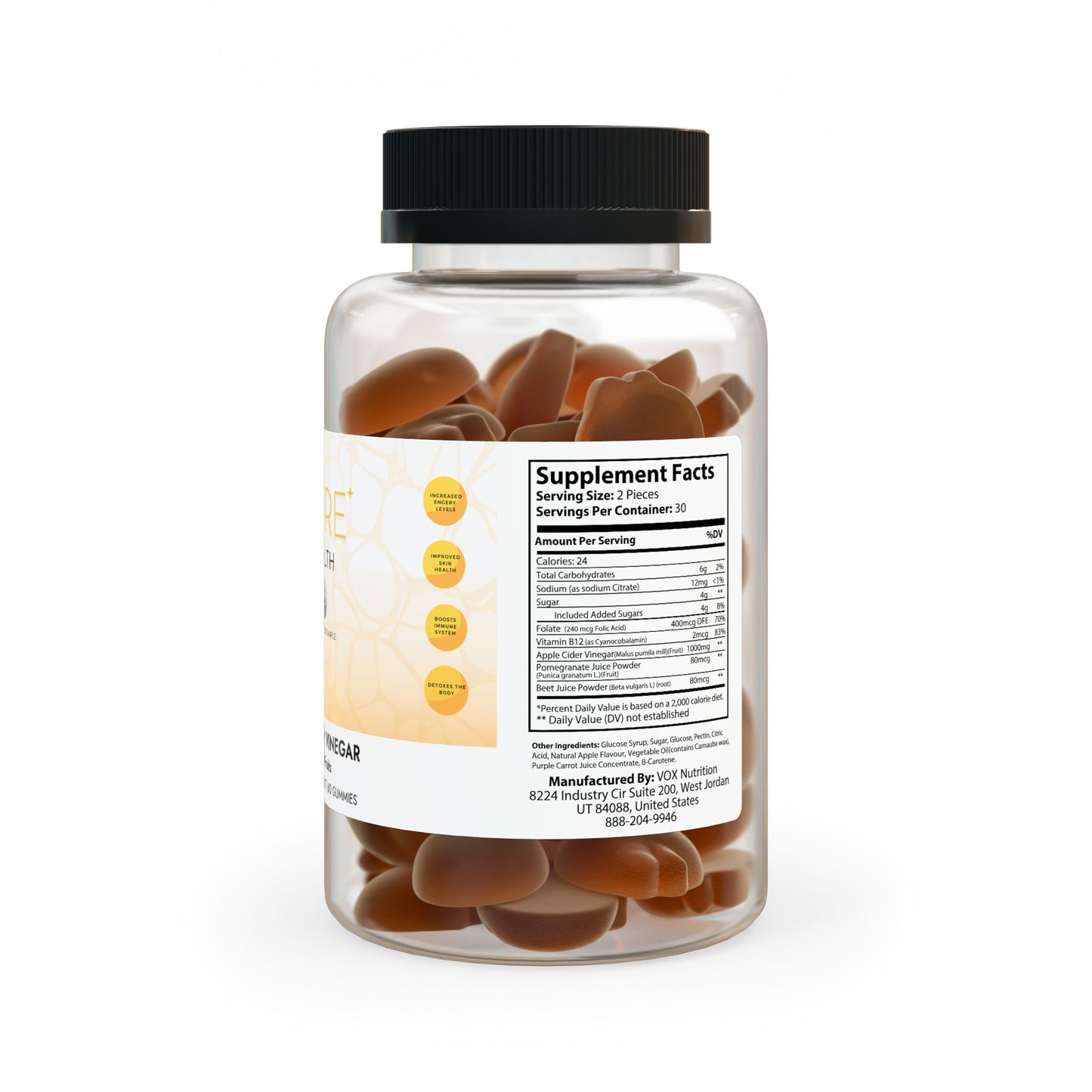 Apple Cider Vinegar Gummies (60 Gummies)